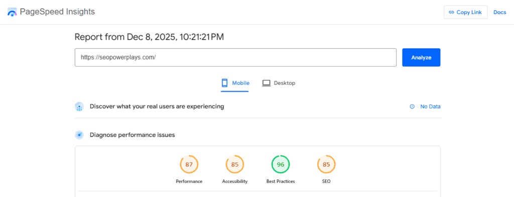 Google PageSpeed Insights