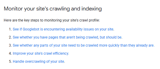 Monitor your website’s crawling Monitor your website’s crawling