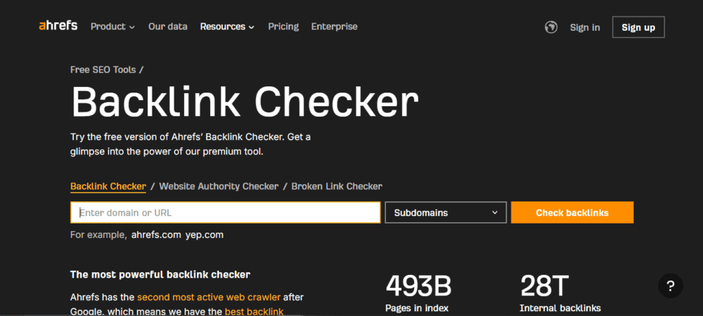 Ahrefs Backlink Checker Ahrefs Backlink Checker