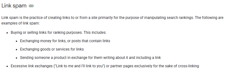 Link spam Link spam