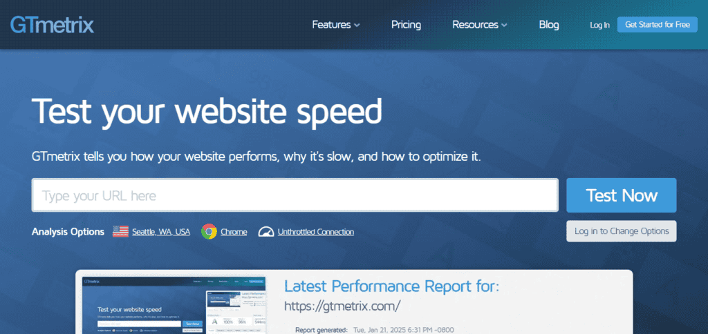 GTmetrix GTmetrix