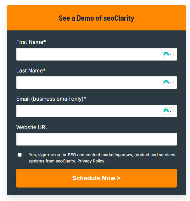 Demo sign up