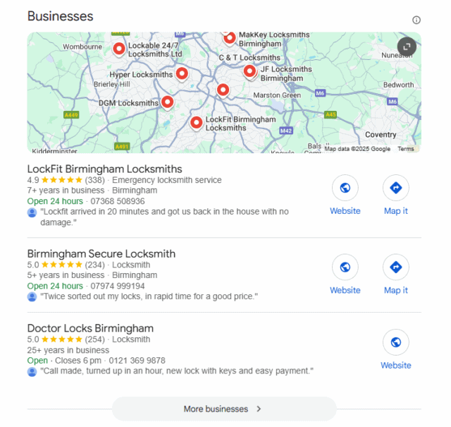 Google Business profiles