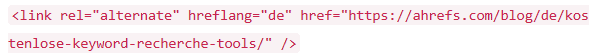 Hreflang tag Hreflang tag