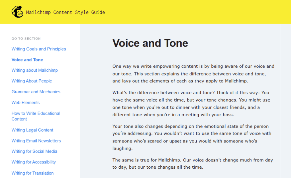 Mailchimp’s Style Guide