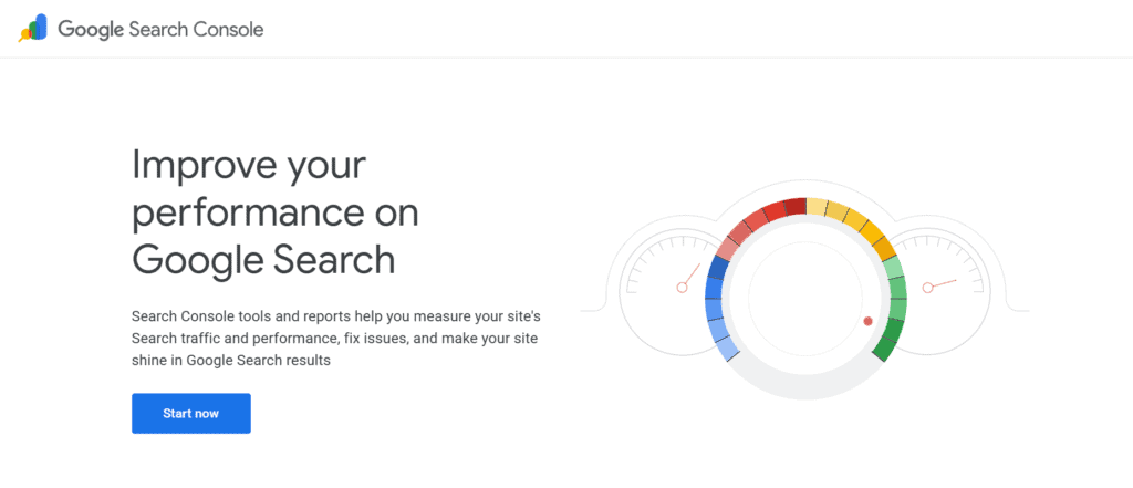 Google Search Console Homepage Screenshot