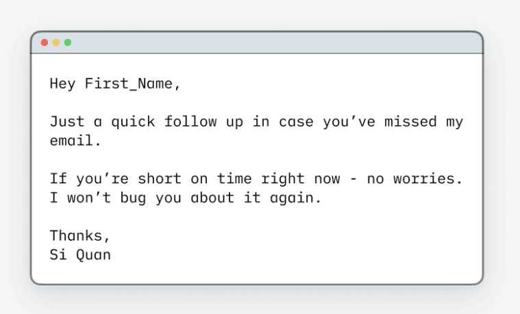 Follow-up Pitch