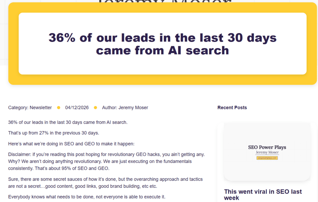 Case study example with real numbers